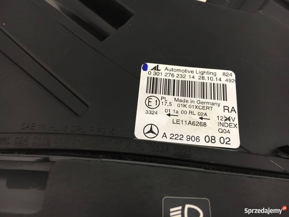 Lampa Prawa Mercedes S Klasa W222 Full LED lampy przednie
