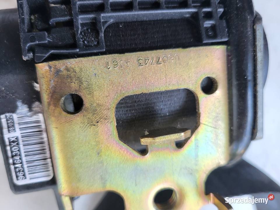 Pasy bezpieczeństwa Peugeot przód 96346431XX Mielec