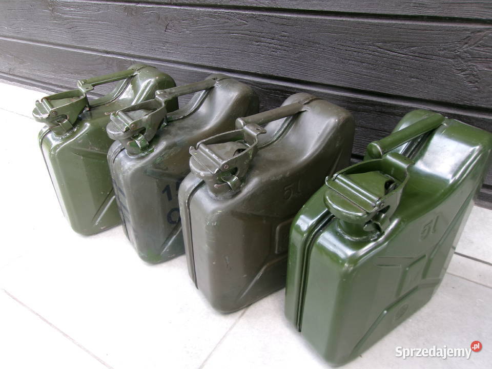 Kanisry blaszane z zasobów wojskowych 5 litrowe Legionowo