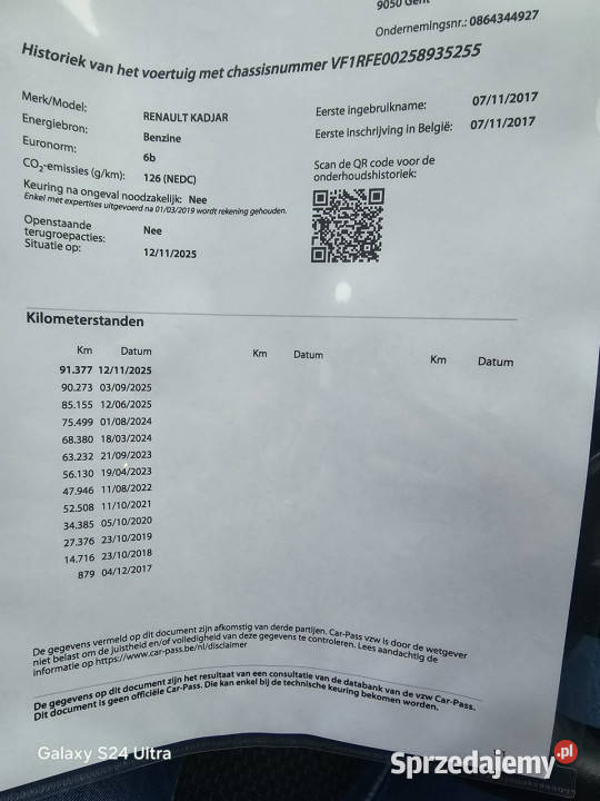 Renault Kadjar 12 TCE 130 Niski przebieg I 2015 Lipówki