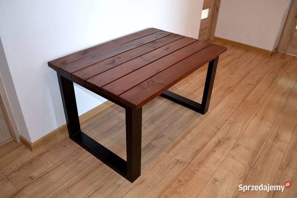 Stolik kawowy loftowy Stół drewniany stalowy pokojowy ława S
