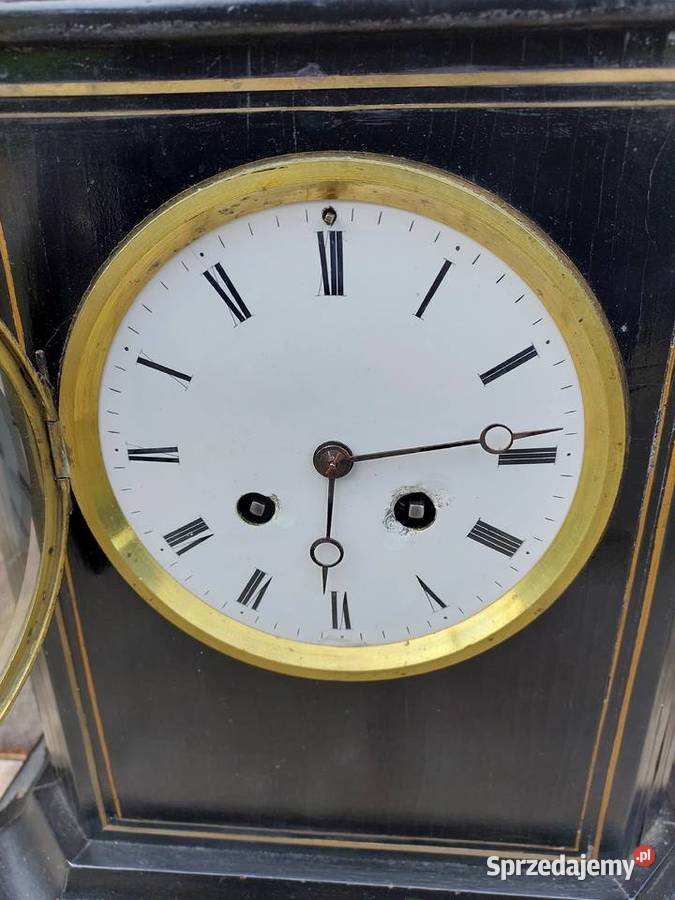 Zabytkowy zegar kominkowy francuski Samuel Marti Tczew