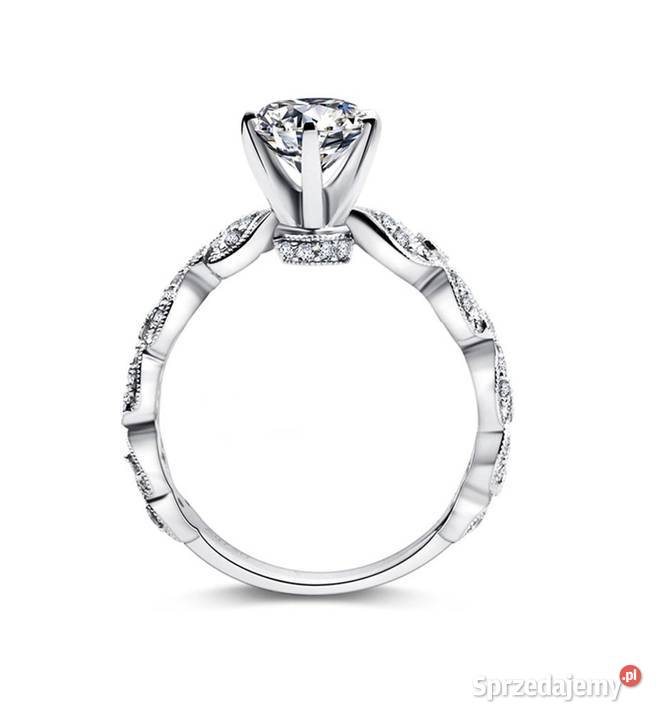 Nowy pierscionek srebrny kolor biale cyrkonie Biżuteria dla Pań Szczecin sprzedam