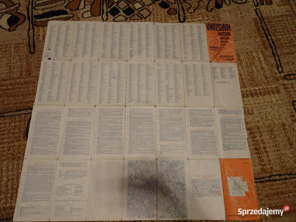 planmapa Warszawy z 1981 r mazowieckie Warszawa