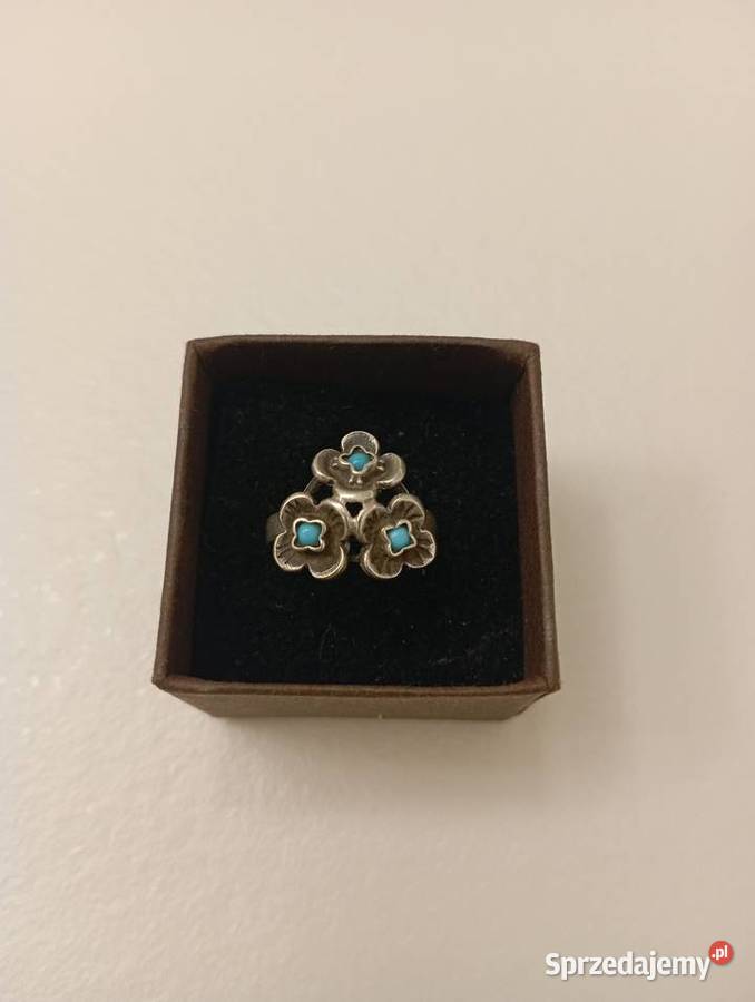 Pierścionek srebrny niezapominajki srebro Radom