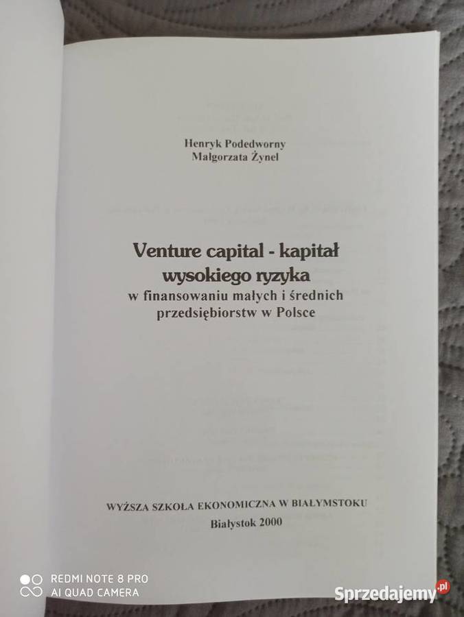 VENTURE CAPITALKAPITAŁ WYSOKIEGO RYZYKA W