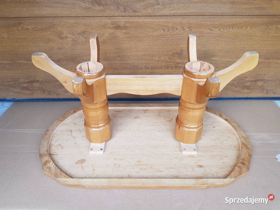 Ława drewniana owalna 108x59x50 mazowieckie Warszawa sprzedam