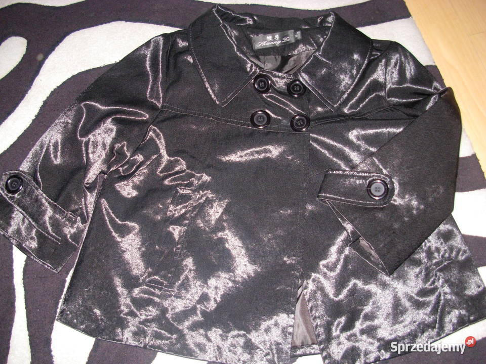 żakiet dwurzędowy nabłyszczaqny Marynarki i żakiety Częstochowa