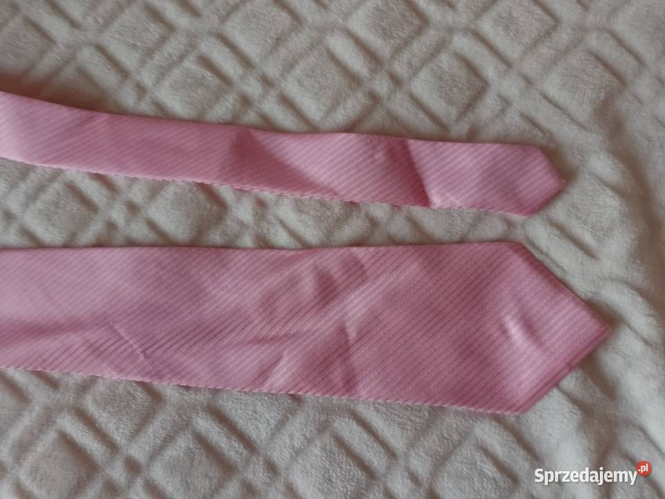 Giorgio ArmaniJedwabny różowy krawat Kraków