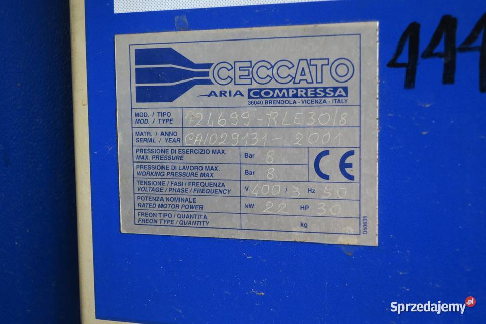 Sprężarka śrubowa CECCATO 724699RLE 308 sprzedam