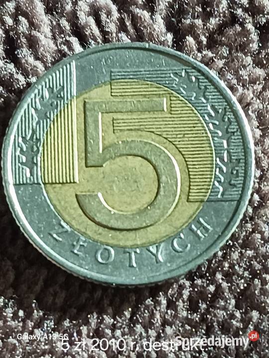 5 Złotych 2010 r wielodestrukt rzadkość Konin sprzedam