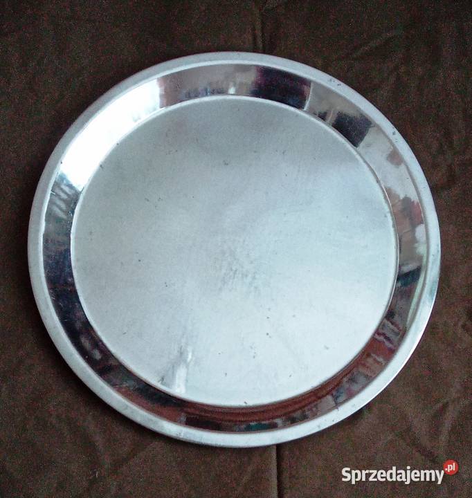 Taca metalowa okrągła z okresu PRL