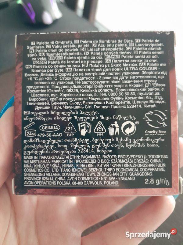 Paleta cieni do powiek Avon Ultra Colour Bronze Makijaż Siewierz