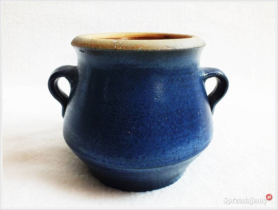 H Schulze Dzbanek wazon ceramiczny z uchwytami Porcelana i szkło