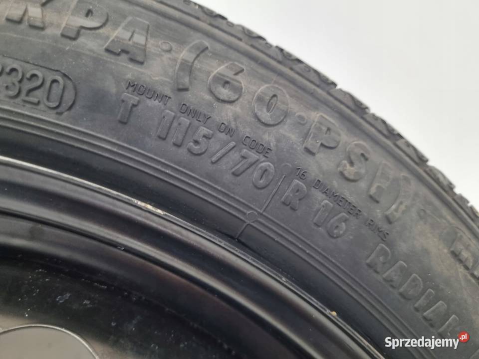 KOŁO ZAPASOWE DOJAZDOWE Opel Astra K 11570 R16 lubelskie Chełm