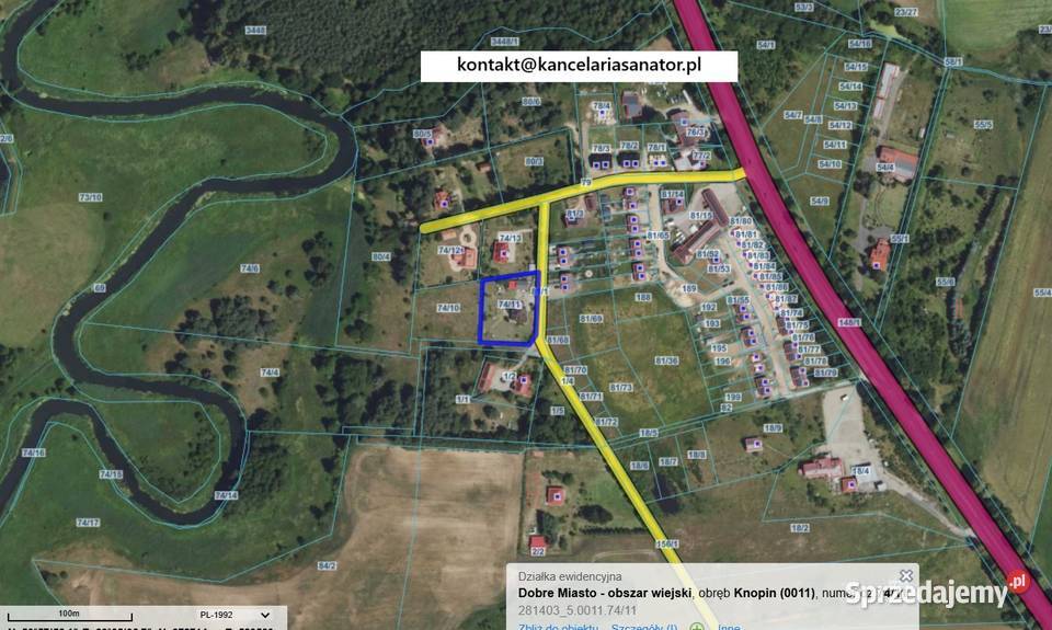 Syndyk sprzeda dom o pow 160 m2 w Knopinie 75 warmińsko-mazurskie Knopin