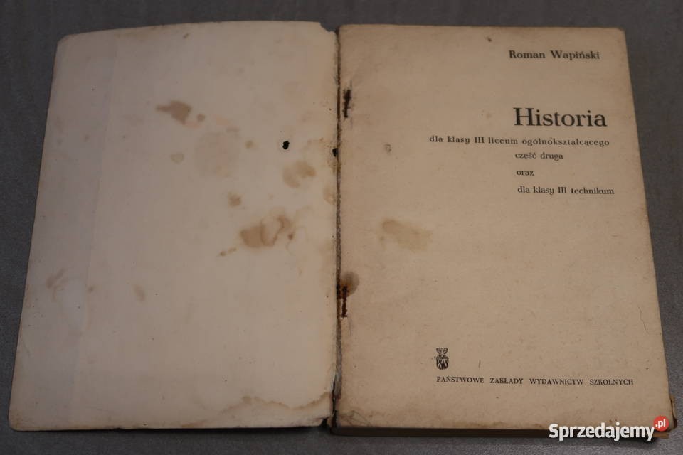 Roman Wapiński HISTORIA liceum i technikum historia sprzedam