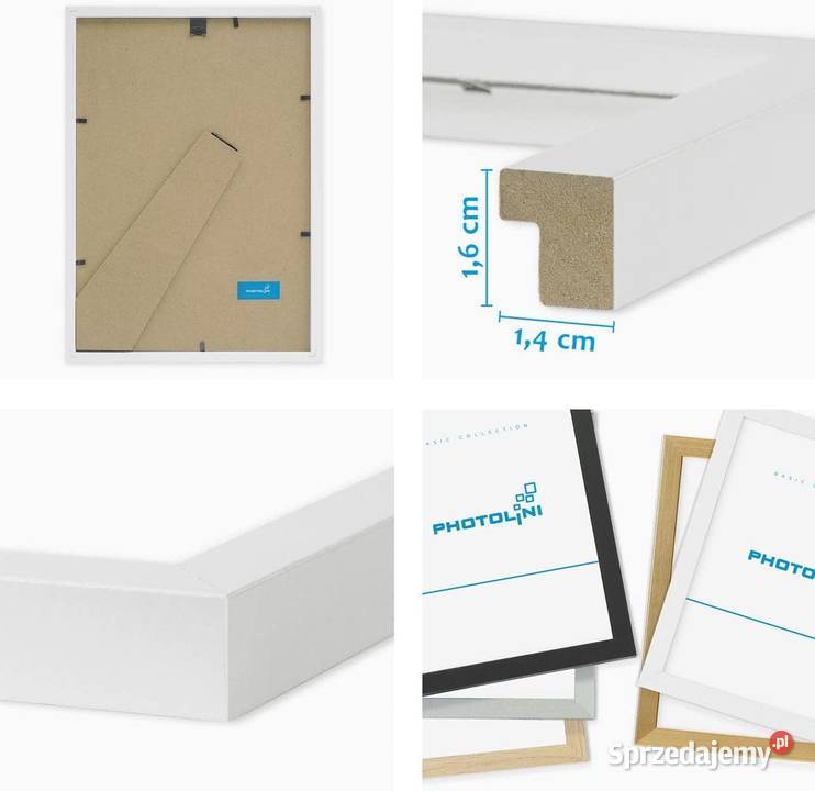 Ramka na zdjęcia 21 x 30 DIN A4 biała Photolini Cieszyn