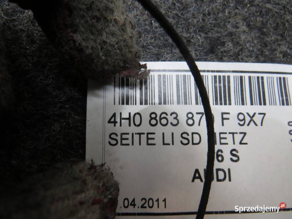 BOCZEK BAGAŻNIKA LEWY AUDI A8 D4 4H0863879F