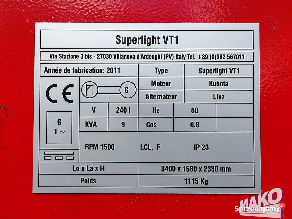Wieża oświetleniowa generator światła Generac Pozostałe świętokrzyskie