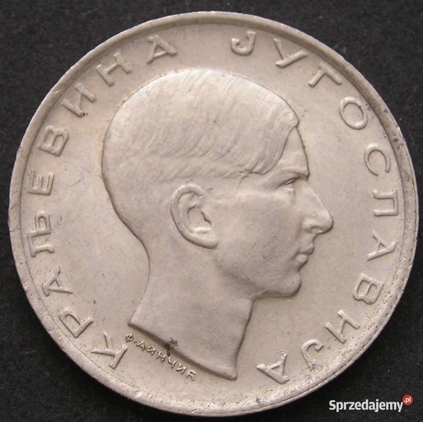 JUGOSŁAWIA 10 DINAR 1938 PIOTR II STAN MENNICZY Łódź sprzedam