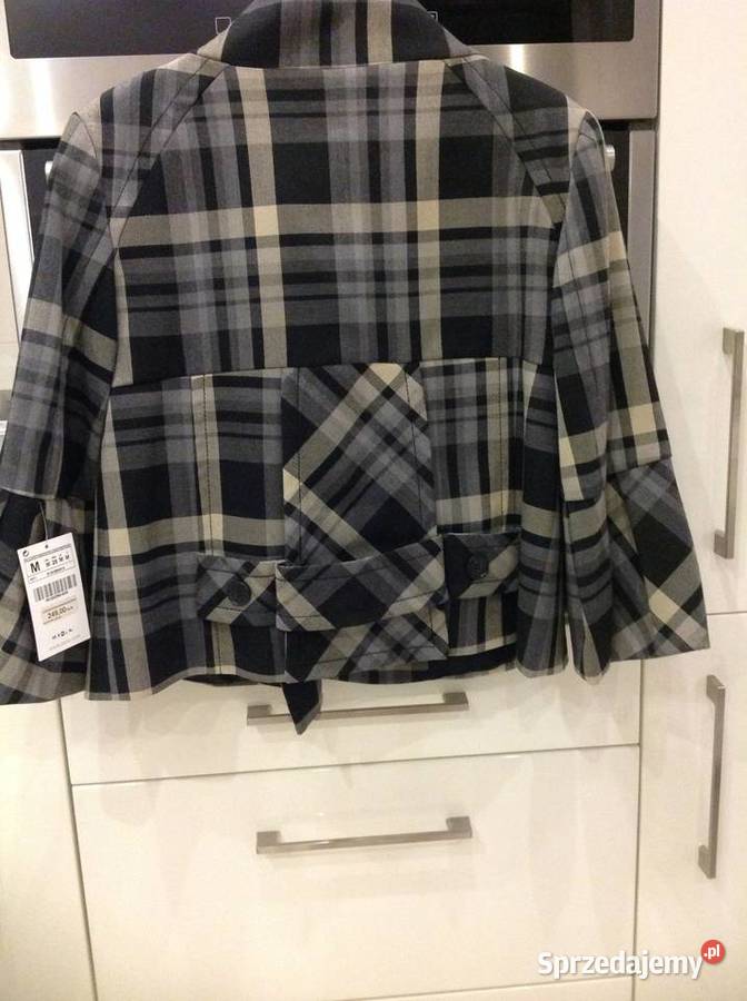 Płaszczyk Kurteczka damska ZARA BASIC S Krata Kurtki i płaszcze Nowa Sól