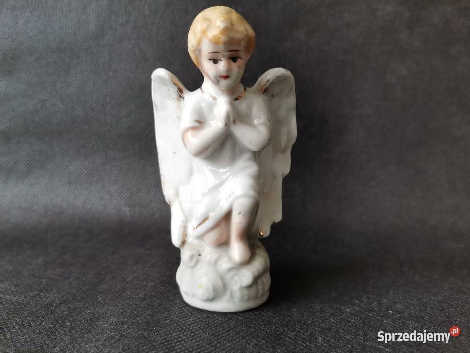 Stara przedwojenna mała figurka Śląski Anioł Katowice