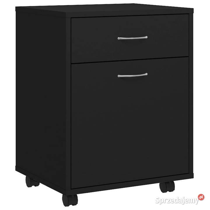 vidaXL Szafka na kółkach czarna 45x38x54