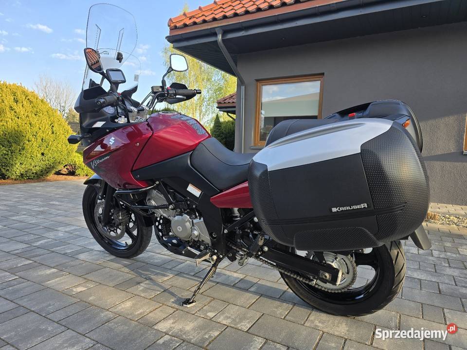 Suzuki Dl650 VStrom Serwisie Kufry Navi bordowy Sieradz sprzedam