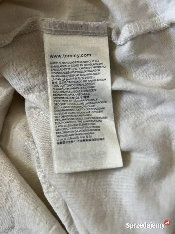 Męska biała koszulka TOMMY HILFIGER M OKAZJA lubelskie