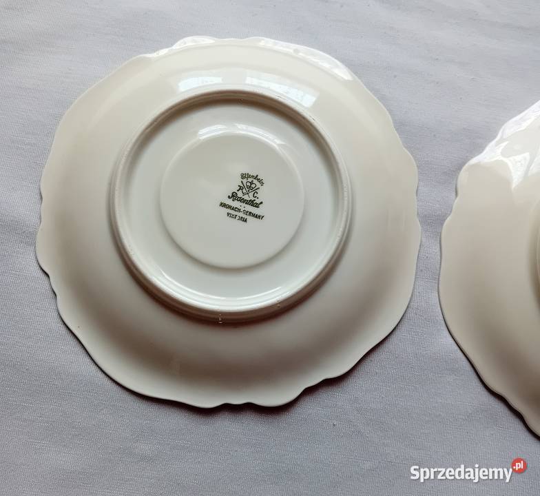 Dwa spodeczki pod filiżanki Rosenthal Viktoria wielkopolskie