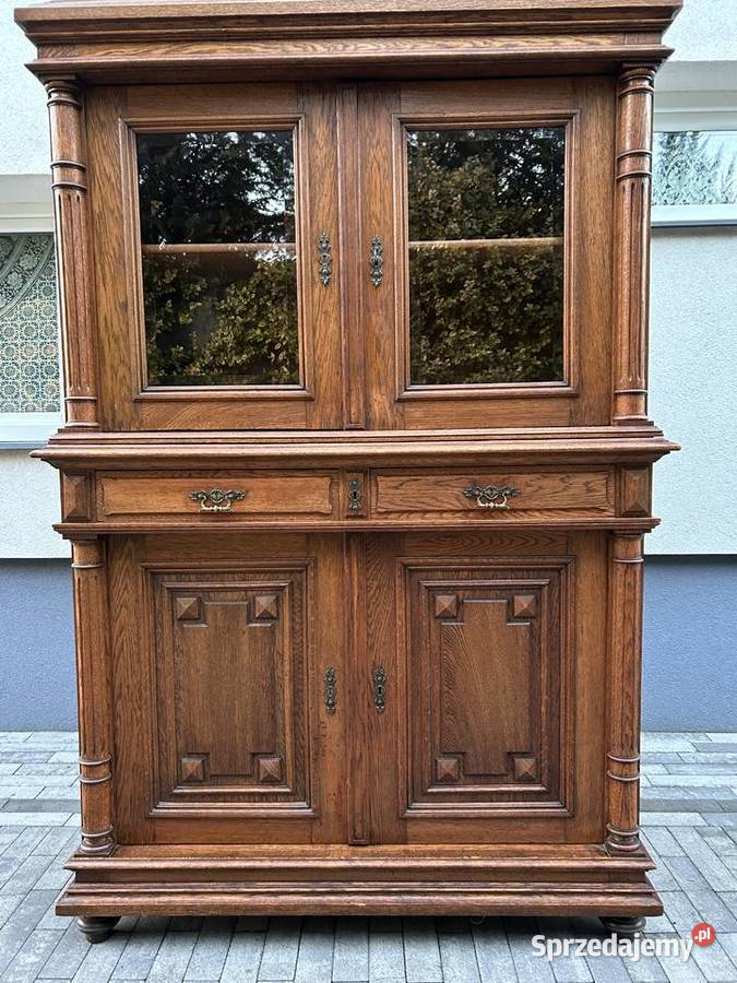 Piękny stary kredens komoda witryna Antyki sprzedam