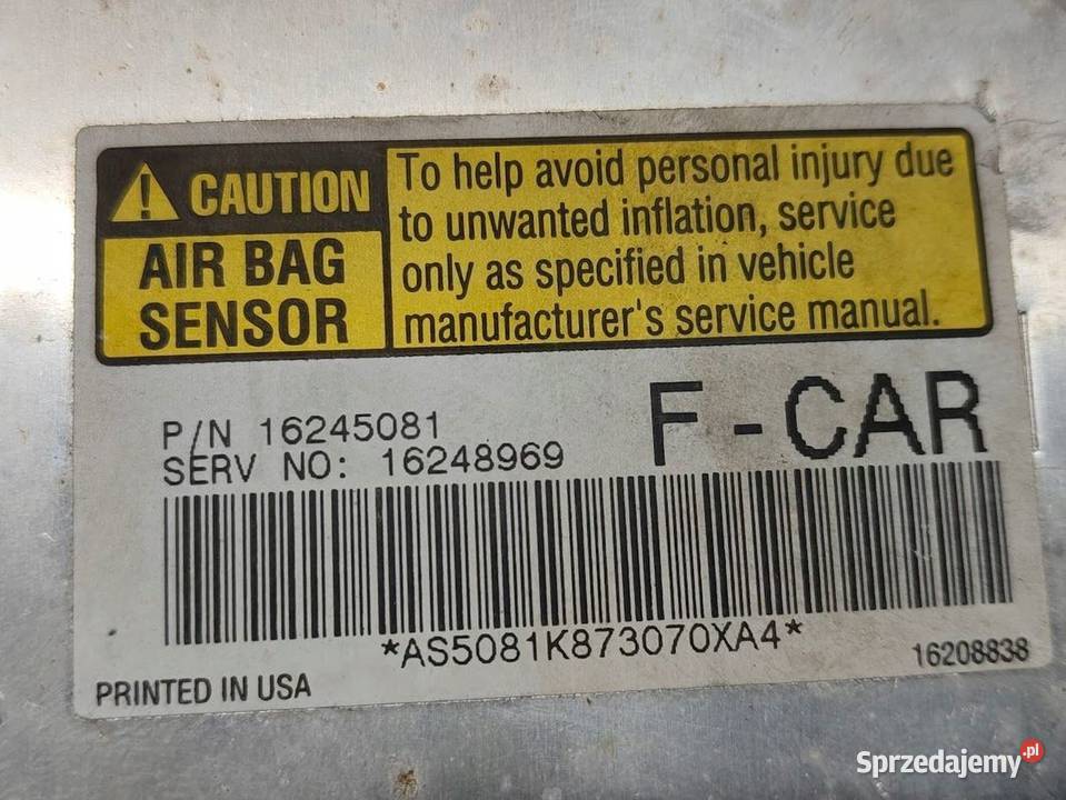 Airbag Moduł Sensor Chevrolet Camaro IV 98 Pleszew