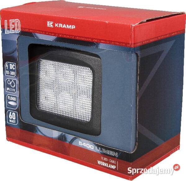 Lampa robocza LED kwadratowa 60W 5400 lm 1030V Kamionna