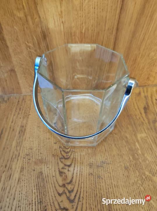 wiaderko do lodu szklany hartowany pojemnik na