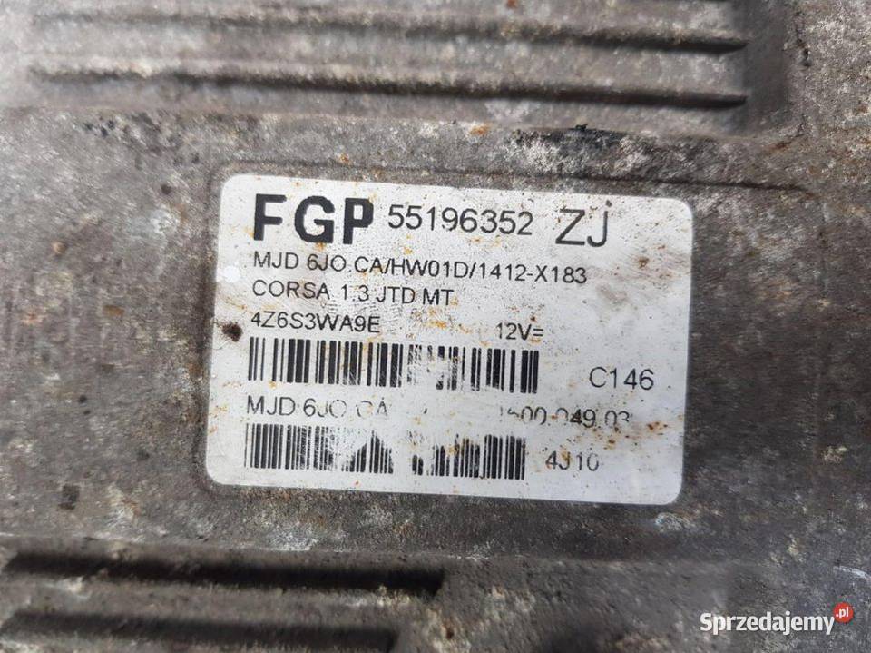 KOMPUTER SILNIKA ECU OPEL CORSA C 55196352ZJ osobowe