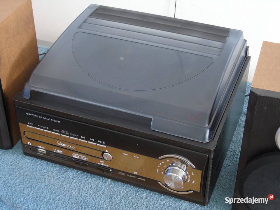 Gramofon z radiem USB SD mp3 CD pilot i głośniki podkarpackie Jasło sprzedam