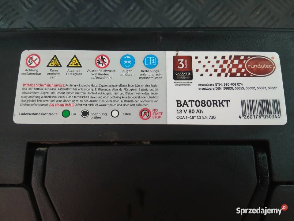 Akumulator samochodowy Rocket Unlimited Power 80 Akumulatory dolnośląskie Bolesławiec
