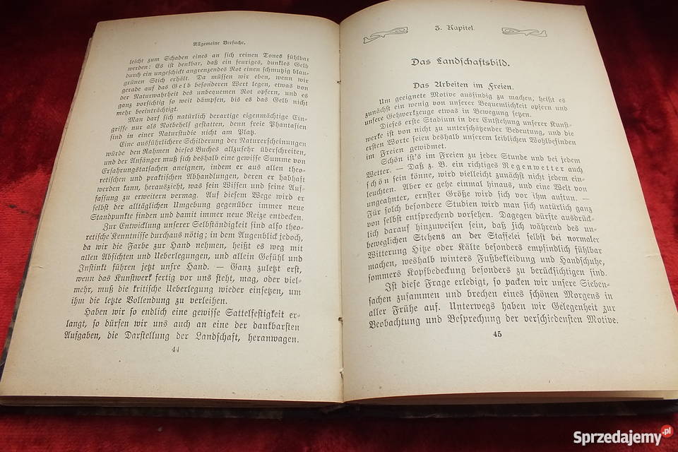 Stara niemiecka książka nauka malarstwa z Żary