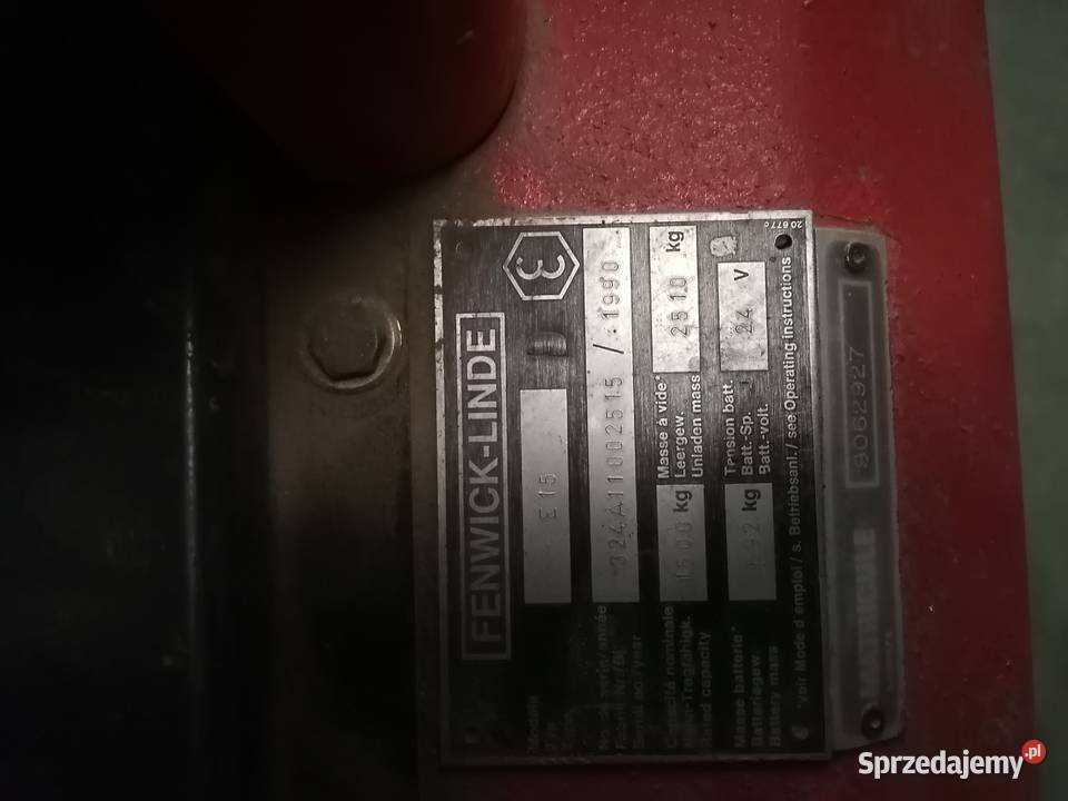 Wózek widłowy linde e15 maszt triplex elektryczny lubelskie