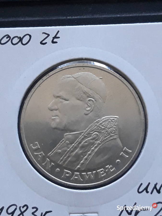 1000 Papież Jan Paweł II 1983 r 2 Mennicze Konin