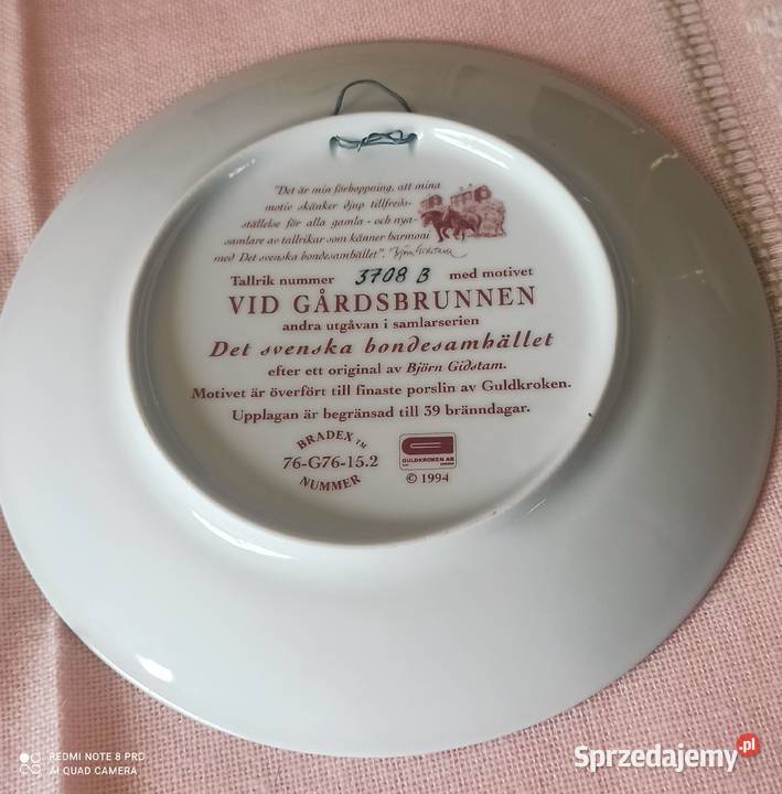 Talerz Życie na farmie Wg obrazów Bjrna Gidstama pomorskie