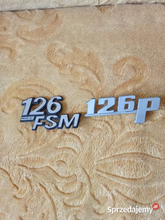 Fiat 126p Emblemat Znaczek 2 Emblematy Tomaszów Mazowiecki