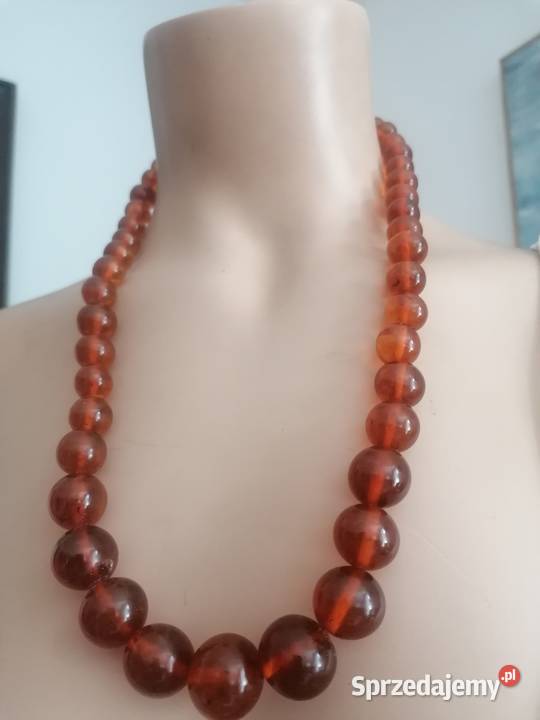 Naszyjnik Bursztyn Kulki Vintage Białystok sprzedam