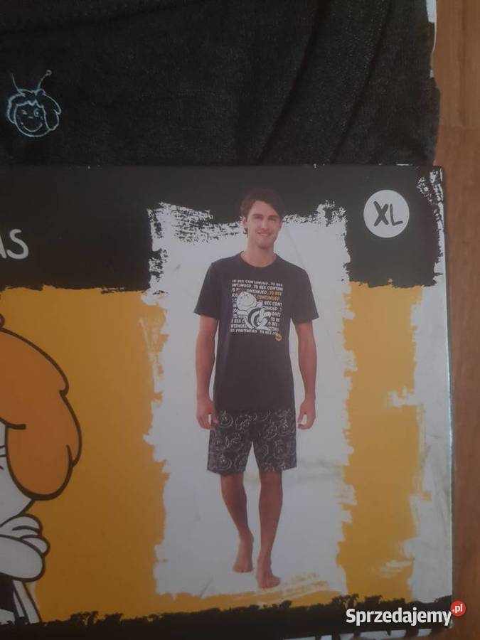 Piżama męska rozmiar XL Pszczółka Maja szary/srebrny Warszawa