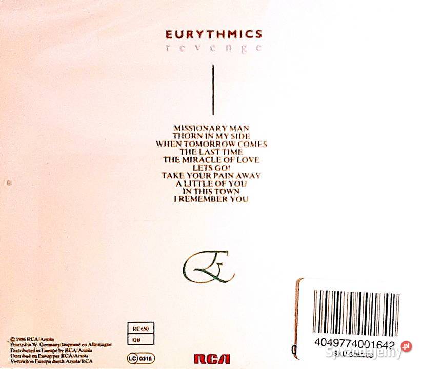 Cd Nowa Kultowy Album CD Zespołu EURYTMICS Album elektroniczna Lubin