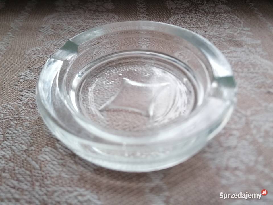 Szklana popielniczka karcianaKaroGrube szkło Łódź sprzedam