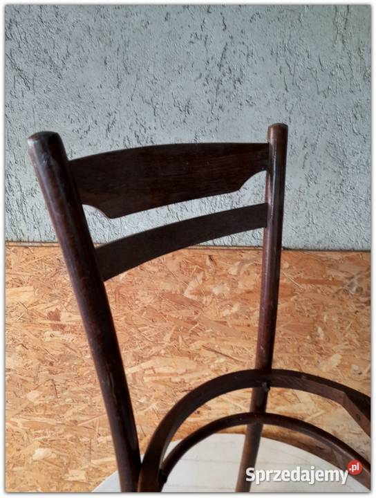 Drewniane krzesło PRL bez siedziska