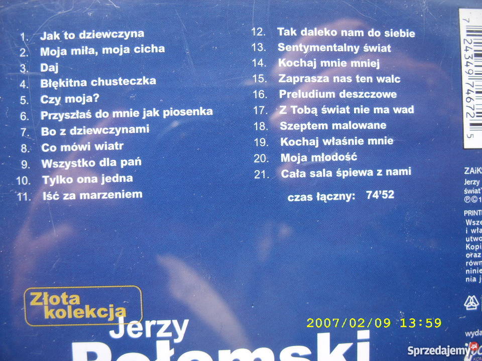 Pop CD JERZY POLOMSKI SENTYMENTALNY SWIAT Płyty i kasety