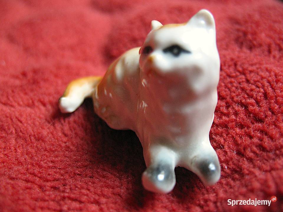 Kot miniatura figurka porcelana 22 x 35 x 2 Figurki i rzeźby mazowieckie Siedlce